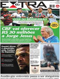 Capa do jornal Extra 29/03/2025