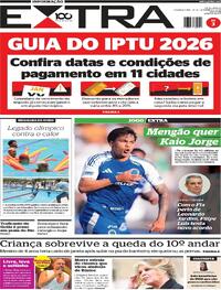 Capa do jornal Extra 29/12/2025