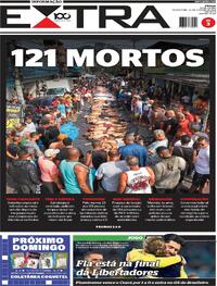 Capa do jornal Extra 30/10/2025