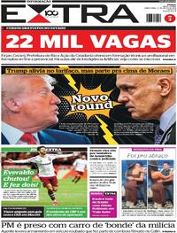 Capa do jornal Extra 31/07/2025