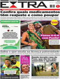 Capa do jornal Extra 01/04/2026