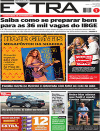 Capa do jornal Extra 02/05/2026