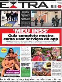 Capa do jornal Extra 05/01/2026