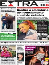 Capa do jornal Extra 07/01/2026