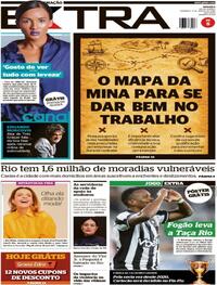 Capa do jornal Extra 08/03/2026
