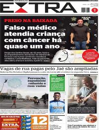 Capa do jornal Extra 08/08/2026