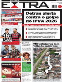 Capa do jornal Extra 09/01/2026