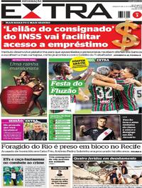 Capa do jornal Extra 09/02/2026