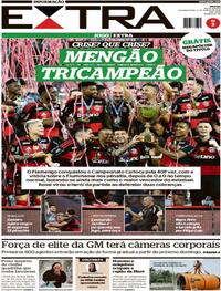Capa do jornal Extra 09/03/2026