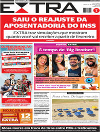 Capa do jornal Extra 10/01/2026