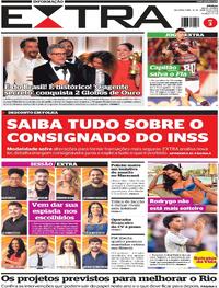 Capa do jornal Extra 12/01/2026
