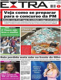 Capa do jornal Extra 12/02/2026