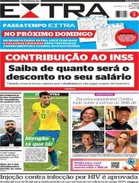 Capa do jornal Extra 13/01/2026