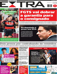 Capa do jornal Extra 14/04/2026
