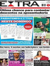 Capa do jornal Extra 15/01/2026