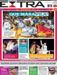 Capa do jornal Extra 18/02/2026
