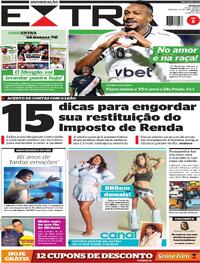 Capa do jornal Extra 19/04/2026