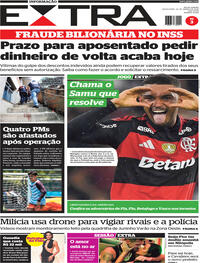 Capa do jornal Extra 20/03/2026