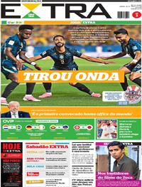 Capa do jornal Extra 20/06/2026