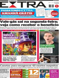 Capa do jornal Extra 21/02/2026