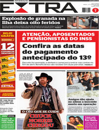Capa do jornal Extra 21/03/2026