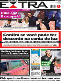 Capa do jornal Extra 22/04/2026