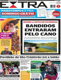 Capa do jornal Extra 23/01/2026
