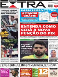 Capa do jornal Extra 24/01/2026