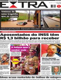 Capa do jornal Extra 24/02/2026