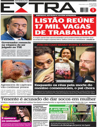 Capa do jornal Extra 24/03/2026