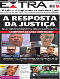 Capa do jornal Extra 26/02/2026