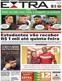 Capa do jornal Extra 28/02/2026
