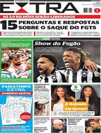 Capa do jornal Extra 30/01/2026