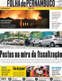 Capa do jornal Folha de Pernambuco 03/09/2018