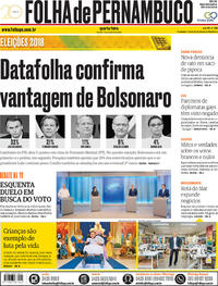 Capa do jornal Folha de Pernambuco 03/10/2018