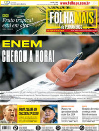 Capa do jornal Folha de Pernambuco 03/11/2018