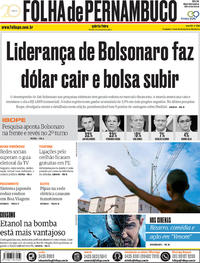 Capa do jornal Folha de Pernambuco 04/10/2018
