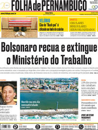 Capa do jornal Folha de Pernambuco 04/12/2018