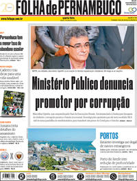 Capa do jornal Folha de Pernambuco 05/09/2018