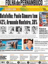 Capa do jornal Folha de Pernambuco 05/10/2018