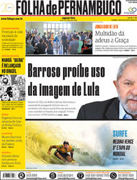 Capa do jornal Folha de Pernambuco 10/09/2018