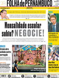 Capa do jornal Folha de Pernambuco 10/12/2018