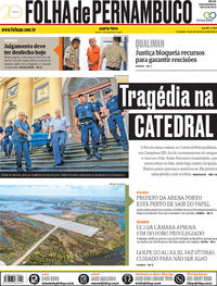 Capa do jornal Folha de Pernambuco 12/12/2018