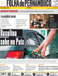 Capa do jornal Folha de Pernambuco 18/09/2018