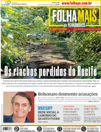 Capa do jornal Folha de Pernambuco 20/10/2018