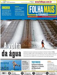 Capa do jornal Folha de Pernambuco 21/04/2018