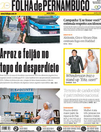 Capa do jornal Folha de Pernambuco 21/09/2018
