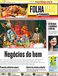 Capa do jornal Folha de Pernambuco 22/12/2018