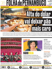 Capa do jornal Folha de Pernambuco 24/08/2018