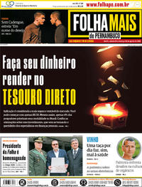 Capa do jornal Folha de Pernambuco 25/08/2018